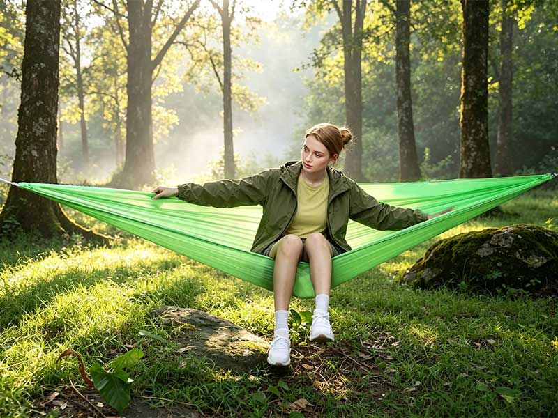 Olive solid color hammock
