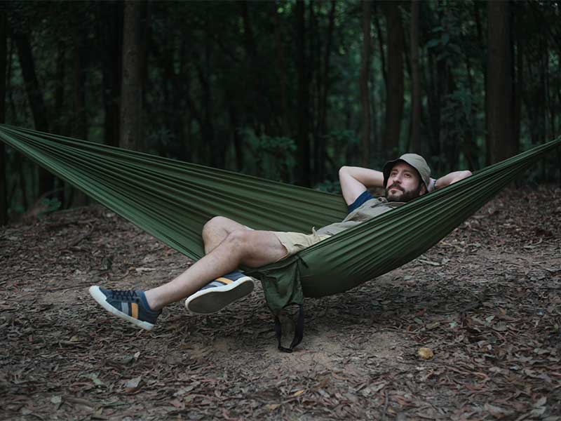 Stone grey solid color hammock