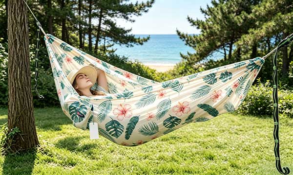 Tropical plant pattern hammocks